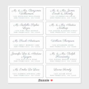 Chic Calligraphie Mariage Étiquettes de adresse in