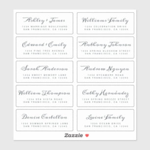 Chic Calligraphie Mariage Étiquettes de adresse in