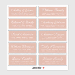 Chic Calligraphie Mariage Étiquettes de adresse in