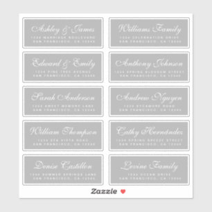 Chic Calligraphie Mariage Étiquettes de adresse in