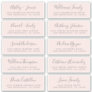 Chic Calligraphie Mariage Étiquettes de adresse in