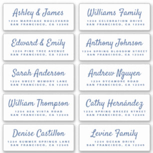 Chic Calligraphie Mariage Étiquettes de adresse in