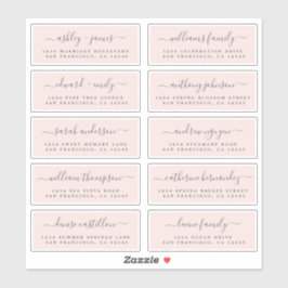 Chic Calligraphie Mariage Étiquettes de adresse in
