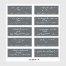 Chic Calligraphie Mariage Étiquettes de adresse in