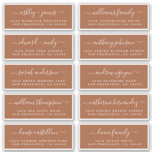 Chic Calligraphie Mariage Étiquettes de adresse in