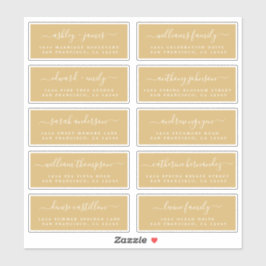 Chic Calligraphie Mariage Étiquettes de adresse in
