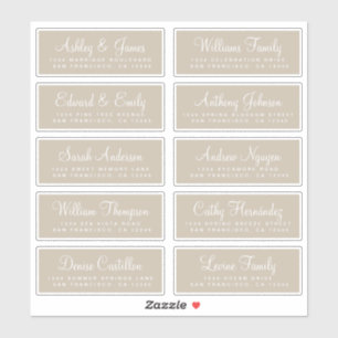 Chic Calligraphie Mariage Étiquettes de adresse in