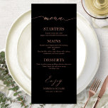 Chic Calligraphy 4x9 Wedding Menu Card für Platten Menükarte<br><div class="desc">Eine schicke Kalligraphy Wedding Menu Card. I do offer a free customisation service,  if you have any anfragen or special requests,  please feel free to contact me.</div>
