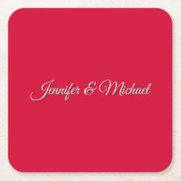 Chic Calligraphy Elegance Cherry Red Personalisier