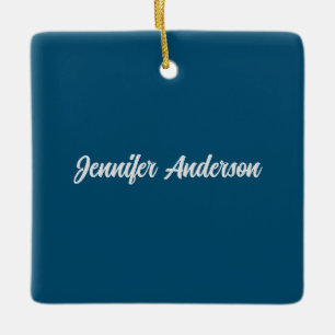 Chic Calligraphy Elegance Personalisiert Keramikornament