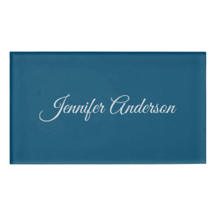 Chic Calligraphy Elegance Personalisiert Namenschild