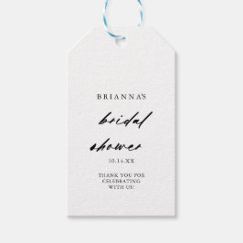 Chic Calligraphy Elegantes Brautparty Geschenkanhänger