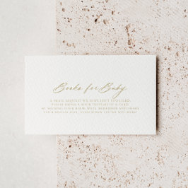 Chic Calligraphy Gold Baby Shooting Book Request Begleitkarte