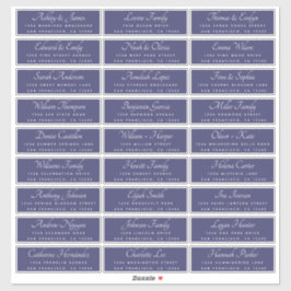 Chic Calligraphy Navy Blue Guest Address Labels