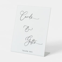 Chic Calligraphy Script Cards - Geschenke dank Hoc Sockelschild