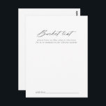 Chic Calligraphy Silver Wedding Bucket List Cards Postkarte<br><div class="desc">Diese chic kalligraphischen Silberhochzeitskarten sind die perfekte Wahl für einen rustikalen Hochzeitsempfang oder ein rustikales Brautparty. Das schlichte und elegante Design zeichnet sich durch klassische und extravagante Schrift-Typografie in Silber aus. Ändern Sie den Wortlaut in Anzug jedes Lebensereignisses. Das Schild der Schaufelliste wird separat verkauft.</div>