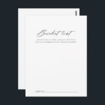 Chic Calligraphy Silver Wedding Bucket List Cards Postkarte<br><div class="desc">Diese chic kalligraphischen Silberhochzeitskarten sind die perfekte Wahl für einen rustikalen Hochzeitsempfang oder ein rustikales Brautparty. Das schlichte und elegante Design zeichnet sich durch klassische und extravagante Schrift-Typografie in Silber aus. Ändern Sie den Wortlaut in Anzug jedes Lebensereignisses. Das Schild der Schaufelliste wird separat verkauft.</div>