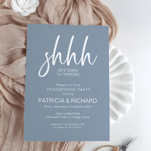Chic Calligraphy Surprise Engagement Party Einladung