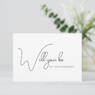 Chic Calligraphy Trauzeuge Vorschlagskarte Dankeskarte
