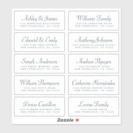 Chic Calligraphy Wedding Guest Address Labels