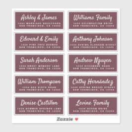 Chic Calligraphy Wedding Guest Address Labels