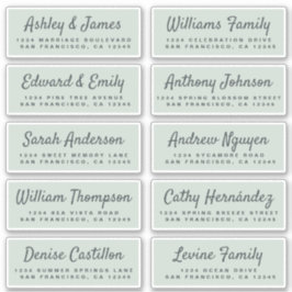 Chic Calligraphy Wedding Guest Address Labels
