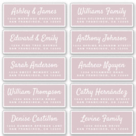 Chic Calligraphy Wedding Guest Address Labels