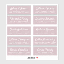 Chic Calligraphy Wedding Guest Address Labels