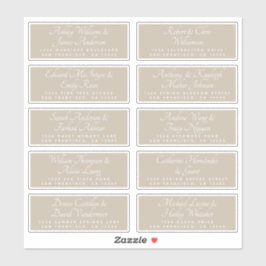 Chic Calligraphy Wedding Guest Address Labels