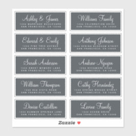 Chic Calligraphy Wedding Guest Address Labels