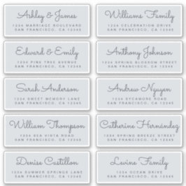 Chic Calligraphy Wedding Guest Address Labels