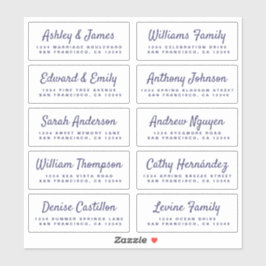 Chic Calligraphy Wedding Guest Address Labels