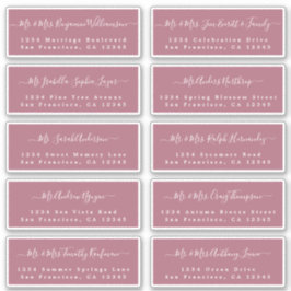 Chic Calligraphy Wedding Guest Address Labels