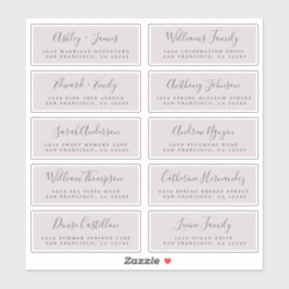 Chic Calligraphy Wedding Guest Address Labels