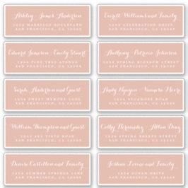 Chic Calligraphy Wedding Guest Address Labels
