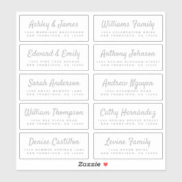 Chic Calligraphy Wedding Guest Address Labels