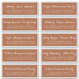 Chic Calligraphy Wedding Guest Address Labels