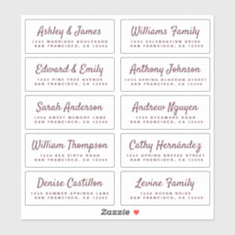 Chic Calligraphy Wedding Guest Address Labels