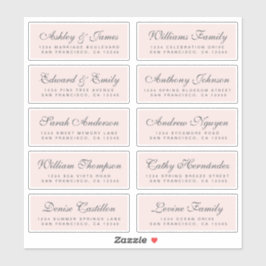 Chic Calligraphy Wedding Guest Address Labels
