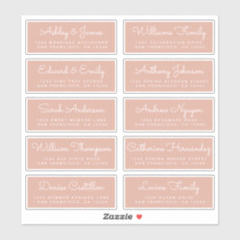 Chic Calligraphy Wedding Guest Address Labels