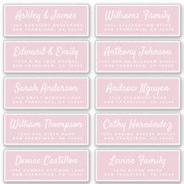 Chic Calligraphy Wedding Guest Address Labels