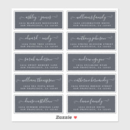 Chic Calligraphy Wedding Guest Address Labels