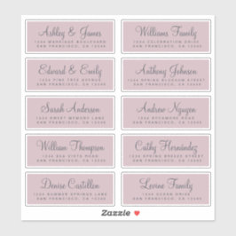 Chic Calligraphy Wedding Guest Address Labels
