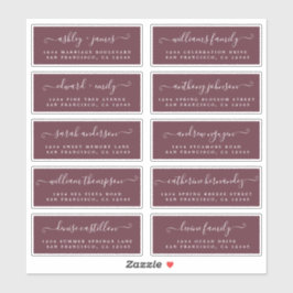 Chic Calligraphy Wedding Guest Address Labels