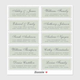 Chic Calligraphy Wedding Guest Address Labels