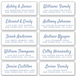 Chic Calligraphy Wedding Guest Address Labels
