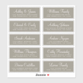 Chic Calligraphy Wedding Guest Address Labels