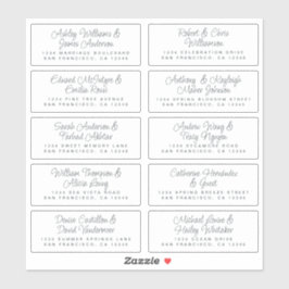 Chic Calligraphy Wedding Guest Address Labels