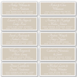 Chic Calligraphy Wedding Guest Address Labels