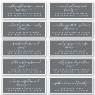 Chic Calligraphy Wedding Guest Address Labels